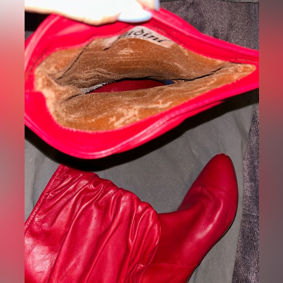 Sudini Red Leather Boots Size 11-1/2❤️‍🔥 - Picture 7 of 7